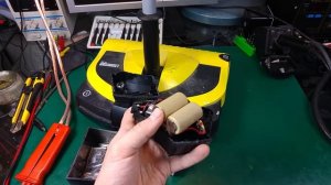 Rebuilding battery pack using Ikea Ladda 2450mAh in Karcher K55 electric brush