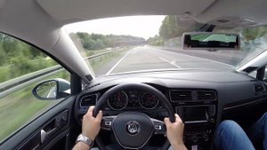VW Golf 7 2.0 TDI (2013) on German Autobahn - POV Top Speed Drive