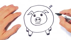 Как нарисовать поросенка | How to draw a Pig Easy Tutorial