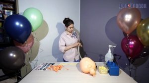 Искусство Аэродизайна. Урок №62. Часть 1. Женская голова с прической из воздушных шаров в "пластике