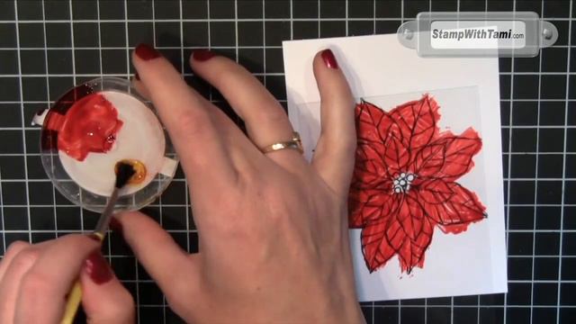 Poinsettia WOW Christmas Card with Stampin Up Joyful Christmas смотреть онлайн