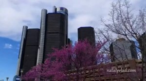 Америка, Города - Detroit, Michigan - Прогулка с видами на Канаду