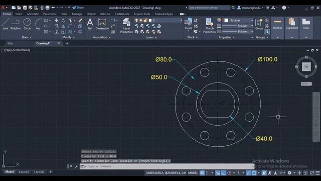 AUTOCAD 2D [SHORT] DRAWING|| (PART = 8) #short #ytshort смотреть онлайн
