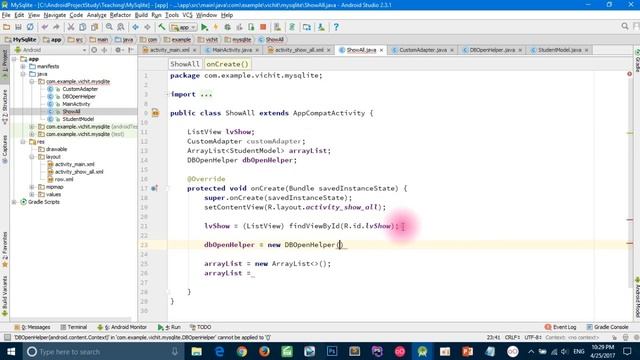 Android Database SQLite - Select data to display in Custom listview in Android (Part4) смотреть онлайн