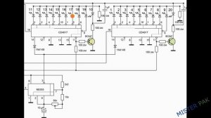 Объединение двух десятичных счетчиков CD 4017!