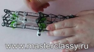 Rainbow loom charms - dog. Собака Хаски из резиночек