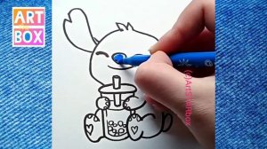 Как нарисовать Стич легко.How to draw Stitch step by step