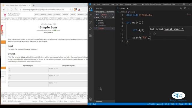How to Solve URI Online Judge C Problem #1003 Simple Sum