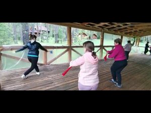 Тайцзи-тур Алтай 2022. Изучаем веер тайцзицюань с новичками.