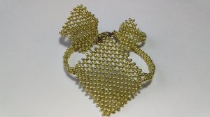Бисероплетение.   Украшение из бисера. Двойные кольца. И браслет. Мастер класс. Пошаговый МК .