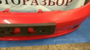 Передний красный бампер Lacetti хэтчбек