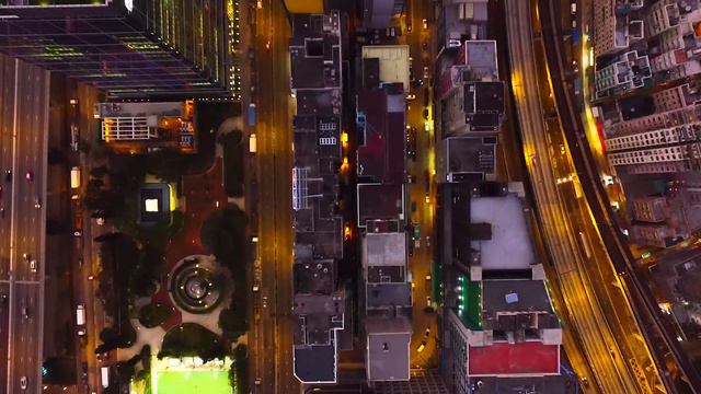 HD 1080p Aerial View: Hong Kong Night / Video Footage Free HD смотреть онлайн