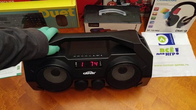 Обзор | Портативная акустика Cafini CN-S1941FM-BT (USB, MicroSD, FM) | lozmanGames смотреть онлайн