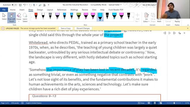 Cambridge reading passage solve Episode 2 TheroleofChildrensplay IELTSreading