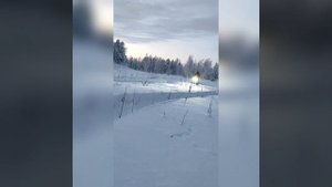лифан 29 л.с по глубокому снегу на снегоходе бурлак с независимой подвеской