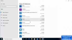 How to Uninstall Programs in Windows 10 | Uninstall Apps on Windows 10