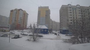 Снег кружится, заметает город, релакс, Левый Берег г.Новокузнецк, просьба зрителей