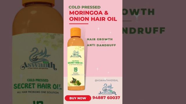 #Moringa onion hair growth oil | aswanthherbal