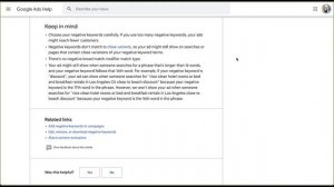 Google Ads Negative Keywords