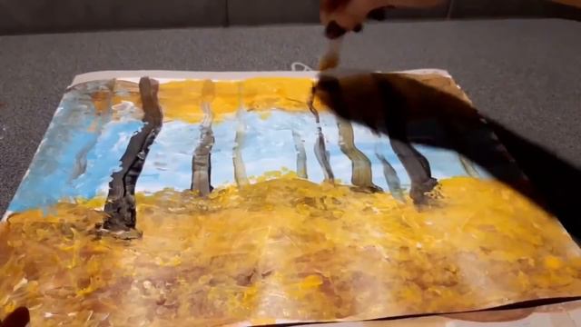 Картина акриловыми красками для начинающих/Easy drawing with acrylic paints for beginners смотреть онлайн