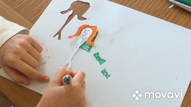 Детские поделки для детей 6-8 лет. Куколка из бумаги с одеждой смотреть онлайн