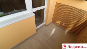 Отделка балкона бамбуковым полотном. Утепление. Минск.