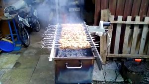 Мангал с электро приводом своими руками