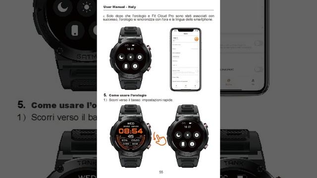 KOSPET Tank T1 Smartwatch - Multi-language User Manual смотреть онлайн