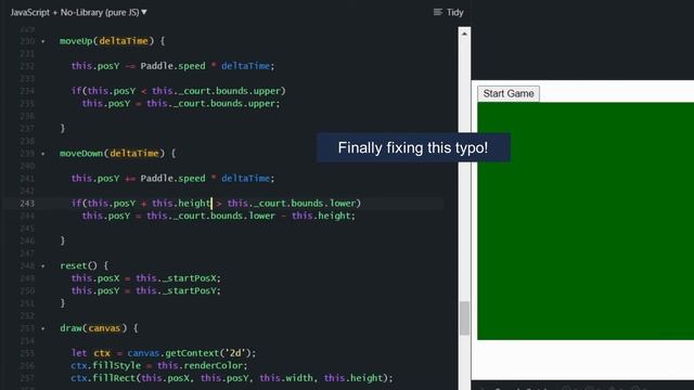Let's Code: A Simple Ping Pong Game - Browser + JS only | Tutorial | Part 3 смотреть онлайн