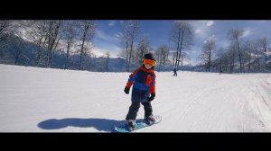 Ребенок в 6 лет на сноуборде творит чудеса!!! Роза Хутор