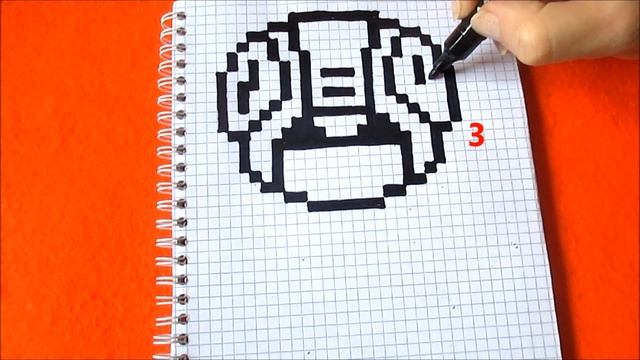 Леон Бравл Старс Просто Поэтапно Как рисовать по клеточкам How to Draw Leon Brawl Stars Pixel Art