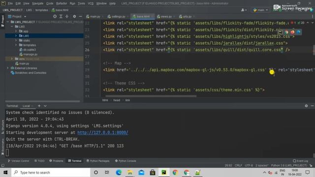 #3 Create Base File in Learning Management Website Project #learningmanagementsystem  #python3