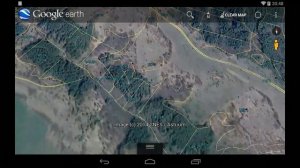 Карта на имотите върху сателитна снимка на Google Earth.