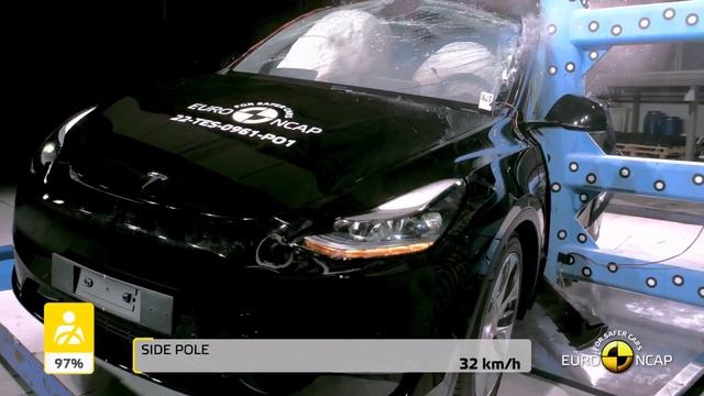 TESLA Model Y vs Tesla Model S Crash Test смотреть онлайн