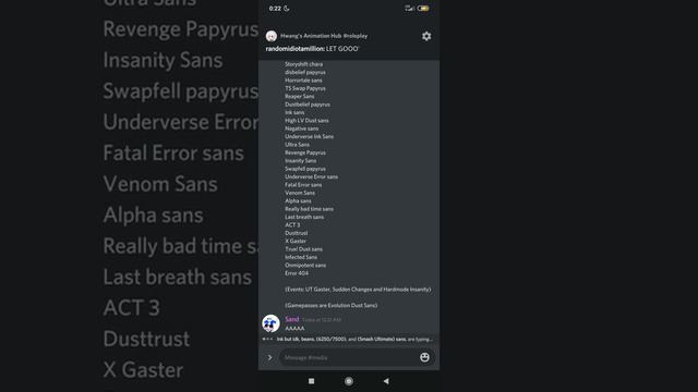 THIS GUY JUST NAMED ALL UNDERTALE JUDGEMENT DAY CHARACTERS | Discord