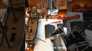 модель корабля Черная жемчужина. 1.72