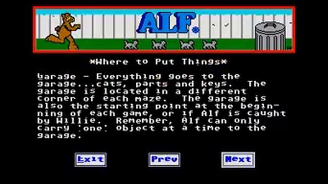 alf - the first adventure for Atari ST смотреть онлайн