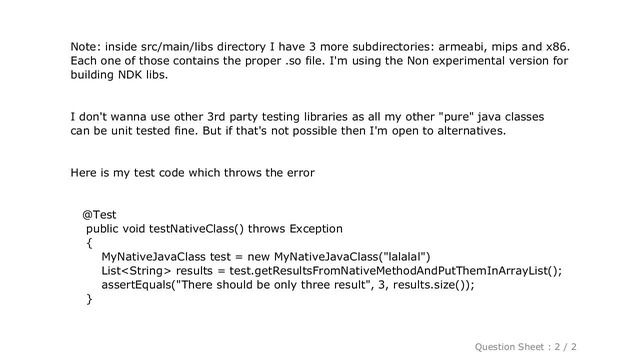 Android : Unit test Java class that loads native library смотреть онлайн