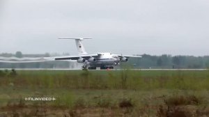 ✈Вихри при посадке Ил-76 и переговоры / Аэродром Тверь - Мигалово
