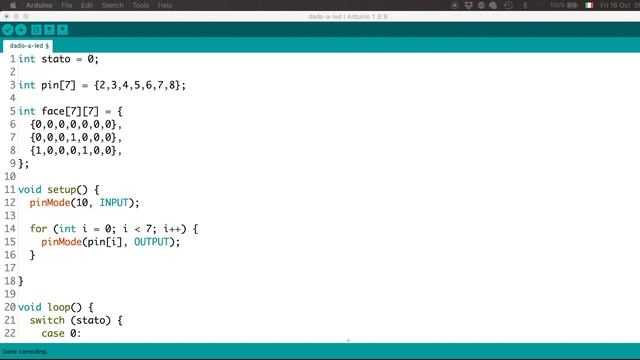 Dado a LED con pulsante - Video 425 смотреть онлайн