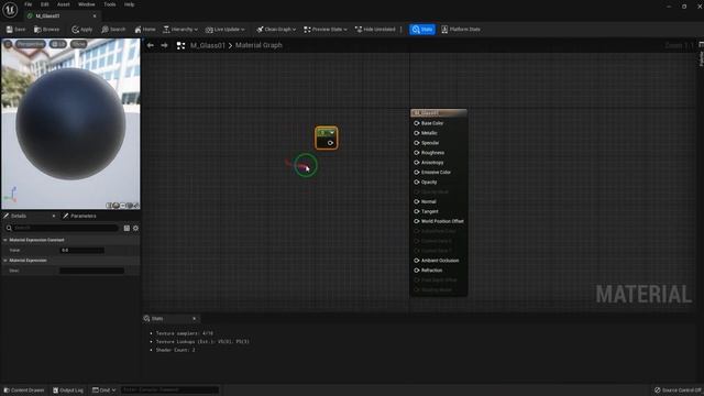 Tutorial Realistic Glass material UE5(PART02)