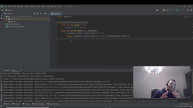 discord bot programming in python (English)