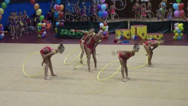 Команда СШОР 25 - 2, первый разряд. Пять обручей. Февральские узоры, 2015, СШ 93. смотреть онлайн