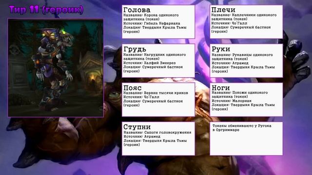 Сеты на ОХОТНИКА Т1...Т17