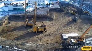 Перемещение сваевдавливающей установки СВУ-6