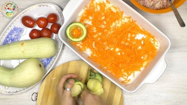 Запеченные фаршированные кабачки