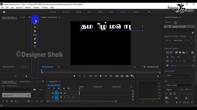 How to type tamil font in premiere pro | How to type tamil font in after effects | Designer Sheik смотреть онлайн