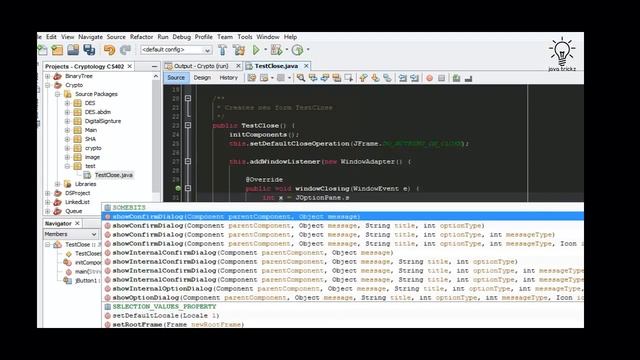 show confirm dialog before closing JFrame - JAVA смотреть онлайн