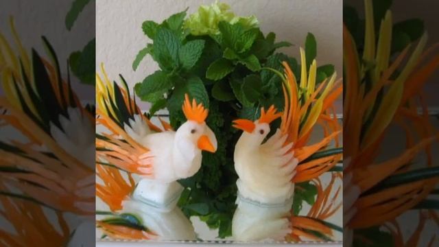 Птицы из овощей и фруктов смотреть онлайн