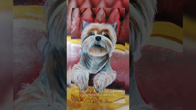 Йоркширский терьер поэтапно ❗Полный МК по ссылке в комментариях❗ Acrylic idea painting?